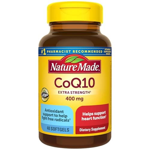 Nature Made CoQ10 400mg Softgels for Heart Health Support, 40 Softgels