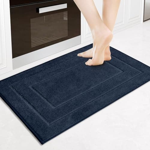 PURRUGS Kitchen Rug, Kitchen Mat, 24" x 35.5", Navy Blue