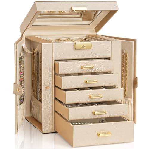 AKOZLIN 6-Tier Jewelry Box 5 Drawers Jewelry Storage Organizer for Women