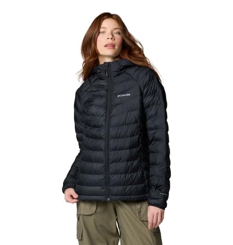 Columbia Womens Powder Lite II Hooded Jacket, Black, X-Small