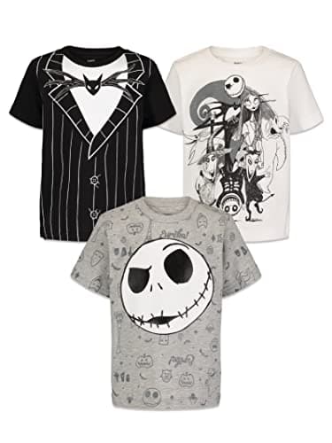 Disney Nightmare Before Christmas Jack Skellington Oogie Boogie Sally Big Boys 3 Pack T-Shirts 8