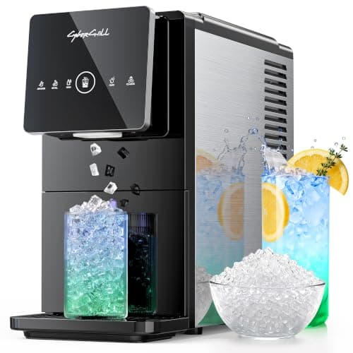 CyberChill Nugget Ice Makers Countertop Dispenser, 40lbs/Day Touch-Free Ice