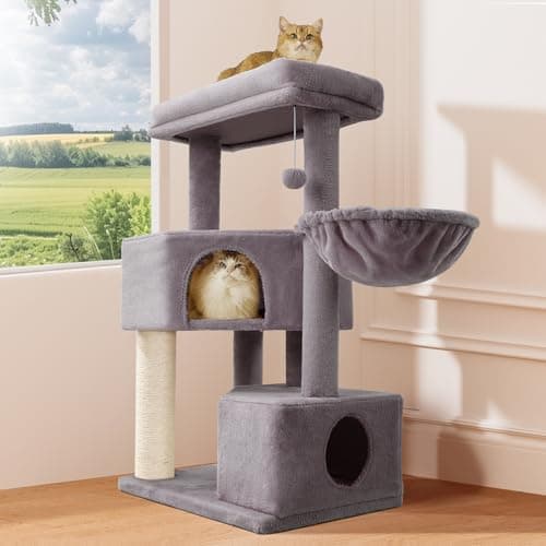 Gardner Pet 41" Cat Tree for Medium Large Cats, Heavy Duty Cat Trees Tower with 2.8in Posts & Washable Top Perches