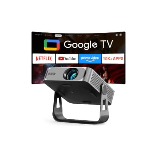 Official Google TV - VOPLLS Smart Mini Projector 4K with WiFi and Bluetooth