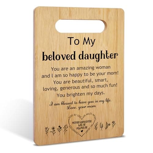 Gifts For Daughter, Recipe For A Special Bamboo Cutting Board Present, Mother's Day Birthday Christmas Gifts For Best Daughter From Mom, Home Kitchen Decorations, Wood Charcuterie Boards -56