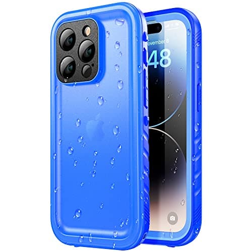 SPORTLINK Design for iPhone 14 Pro Waterproof Case - Shockproof Dustproof Phone Case with Screen Protector, Full Body Protective Case for iPhone 14 Pro Cover 6.1'' Blue