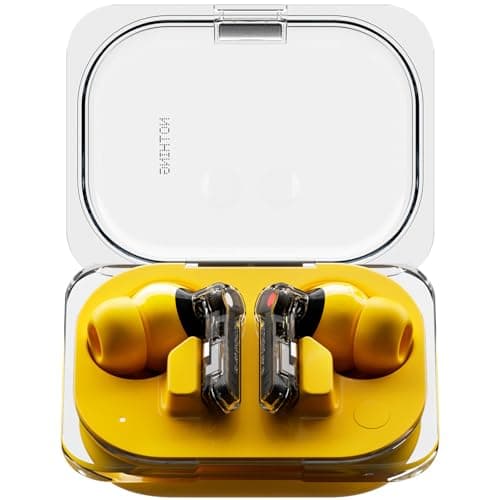 Nothing Ear (a) Wireless Earbuds, 45dB Hybrid Noise Cancelling Earbuds, Hi-Res Audio, Advanced Equaliser, Dual Connect, 6 Mics, 42.5H Playtime Ear Buds Wireless Bluetooth, Yellow