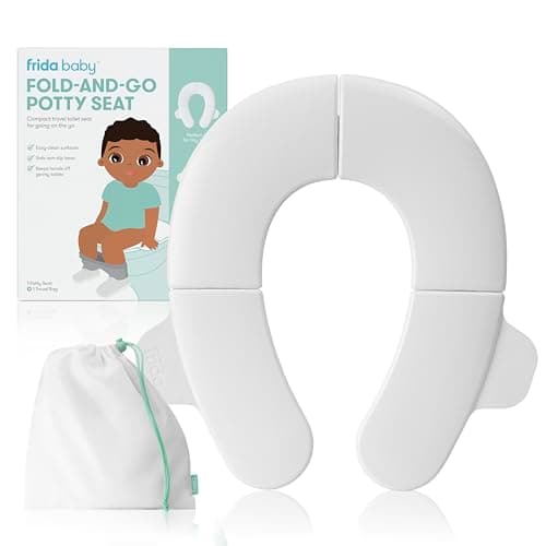 Frida Baby Fold-and-Go Portable Potty Seat for Toilet, Toddlers, Free Bag