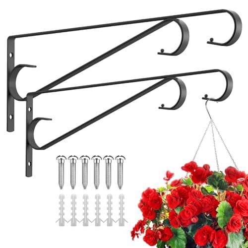 Sanduby Plant Hangers Outdoor,2 Pack 15.4 Inch Black