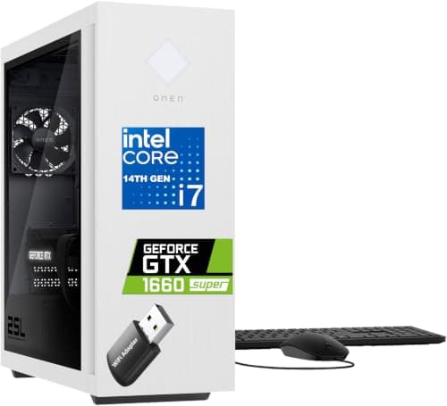 HP OMEN 25L Gaming Desktop Intel i7-14700F GTX 1660S 6GB, 16GB RAM 512GB