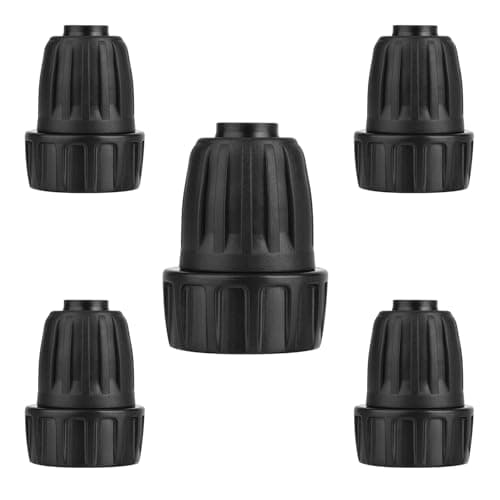 FeimiChen 3/4 Inch to 1/2 Inch Drip Irrigation Tubing Adapters,5-Pack,3/4 Inch to 1/2 Inch Drip Irrigation Parts,Barbed Lock Nut Threaded Faucet Adapters Garden Hose Adapters