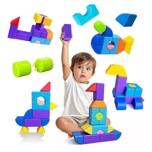 Pairez Toys Large Magnetic Building Blocks for Kids, 22pcs Magnet Toys