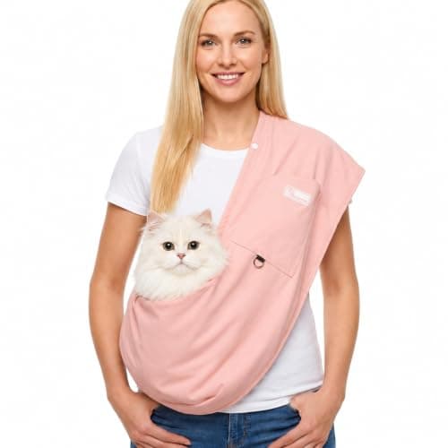 Yunpawpet Ice Silk Dog Sling Carrier, Adjustable Safety Strap