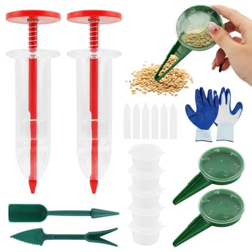 Seed Planter Kit for Tiny Dry Seeds, Mini Sower Set with Dibber Kit