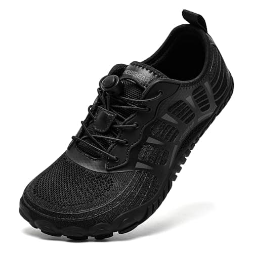 HOBIBEAR Women Mens Barefoot & Minimalist Shoe | Zero Drop Sole | Trail Runner Black