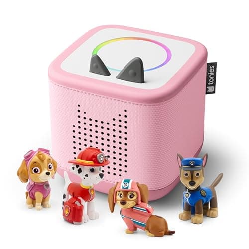 Toniebox 2 Audio Player PAW Patrol Bundle for Kids 3+ with Chase, Marshall, Skye, and Liberty - Cloud Pink