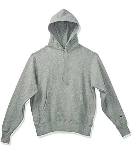Champion Mens Hoodie, Reverse Weave, Fleece Comfortable Pullover Sweatshirt For Hoody, Oxford Gray, Medium US