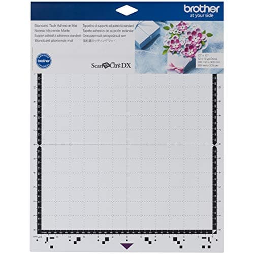 Brother ScanNCut DX Mat CADXMATSTD12, 12" x 12" Standard Tack Adhesive for Cardstock, Vinyl, Foam and More, Replacement Accessory
