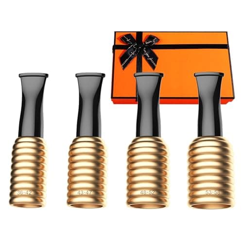 Eddyrise Exquisite Metal Cigar Mouthpiece Gift Set, Elegant, Universal Fit for 36-58 Ring Gauge, Heat-Resistant and Debris-Free Draw, Precision Crafted for a Luxurious Smoking Experience Gold