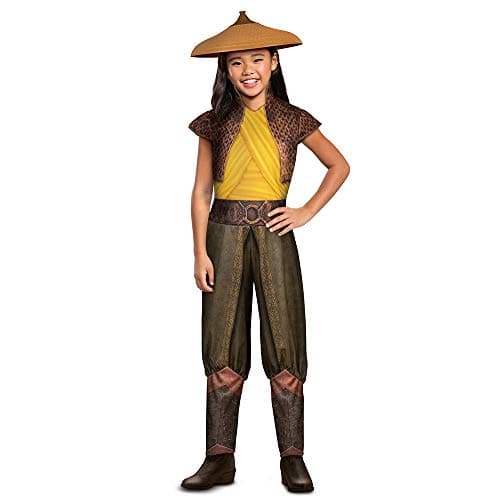 Raya Costume for Girls, Official Raya and the Last Dragon Costume for Kids, Disney Warrior Princess Costume, Classic Size Extra Small (3T-4T)