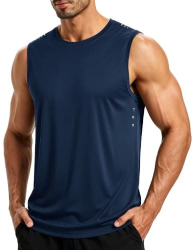 MAGCOMSEN Mens Tank Top Sleeveless Dry Fit Workout Gym Muscle Active Shirts