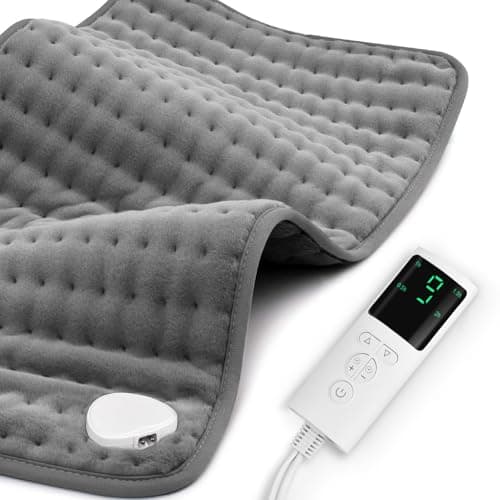 Stofiro Heating Pad for Back Pain Relief 17"x33" Large, Moist Dry Heat Options, XL Electric Heating Pads, 9 Heat Settings, Machine Washable, Auto-Off, Gifts for Women, Mom, Men