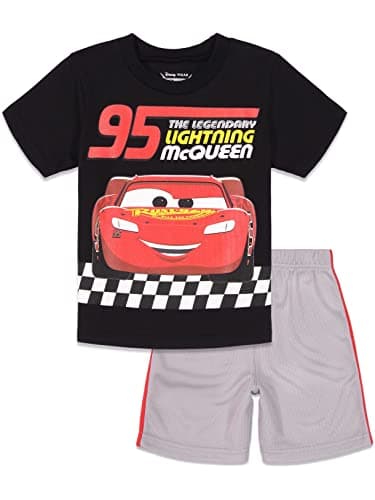Disney Pixar Cars Lightning McQueen Toddler Boys Graphic T-Shirt & Shorts Cars 4T