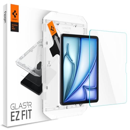 Spigen Tempered Glass Screen Protector [GlasTR EZ Fit] Designed for iPad Air 11 inch M4 (2026) / M3 (2025) / M2 (2024) [9H Hardness/Case-Friendly]