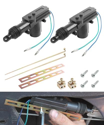 bylikeho 2 Pack Power Door Lock Kit,Car Accessories Universal Car Heavy Duty High Power Door Lock Actuator,Automotive Replacement 2 Wire 12V Locking System,Adds Power Door Locks to Most Vehicles