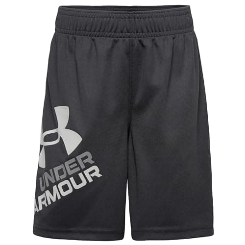 Under Armour Boys' Prototype Performance Shorts, Elastic Waistband, Pitch Gray Symbol, 2T