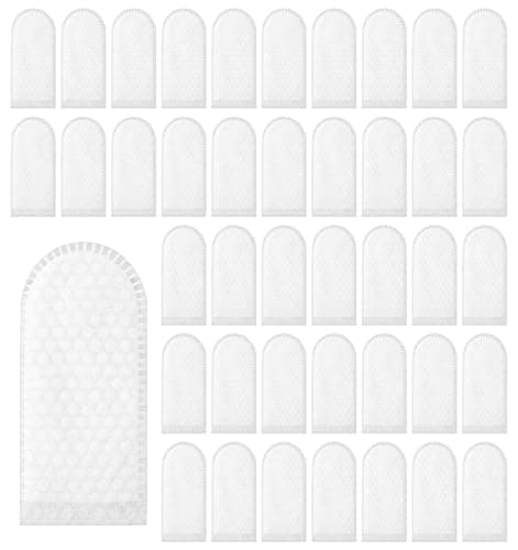 100Pcs Gauze Finger Cots, Finger Gauze Sleeve Non-Woven Fabric Breathable(White)