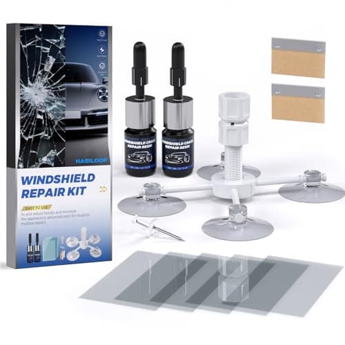 NASILOOP Windshield Chip Repair kit, Car Windshield Crack Repair Resin Kit, Quick and Efficiency Glass Repair Fluid Tool for Fixing Bulls-Eye, Cracks and Star-Shape Cack,2 Pack