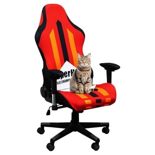 Gaming Chair Covers,Stretchable Computer Chair Cover,Ergonomic Office Chair Cover,for Anti Cat Scratch Protection of Computer Gamer Chair Slipcovers,Racing Chair Covers (Only Covers,Superhero Red)