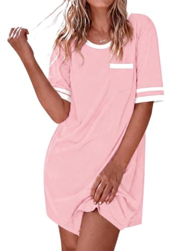 Ekouaer Soft Cotton Night Gowns for Adult Women Short Nightgowns for Women