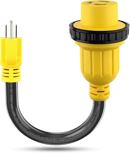 Rvhouse 15A to 30A RV Adapter Cord, 18 in 5-15P to L5-30R