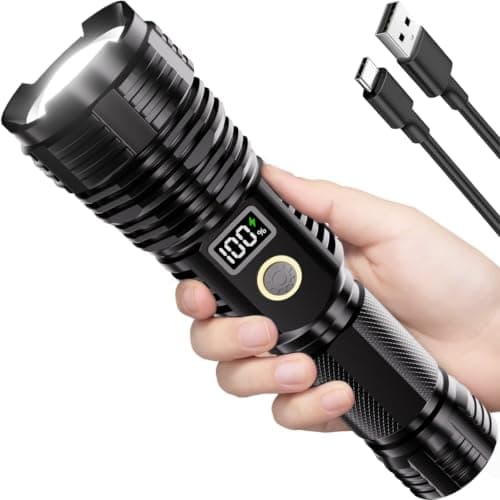 Rechargeable Flashlights High Lumens, 100000LM LED Super Bright Flash Light