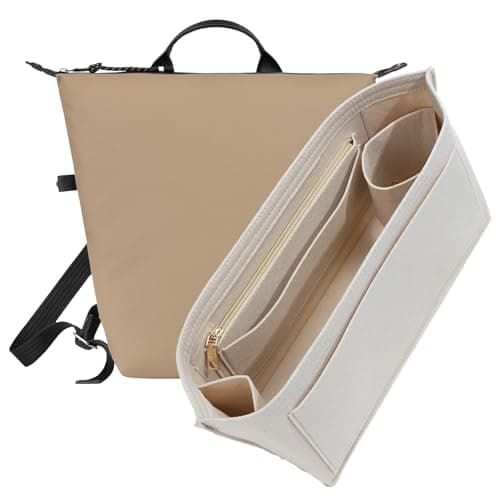 OAikor Purse Organizer Insert for Longchamp Le Pliage L Backpack, Beige