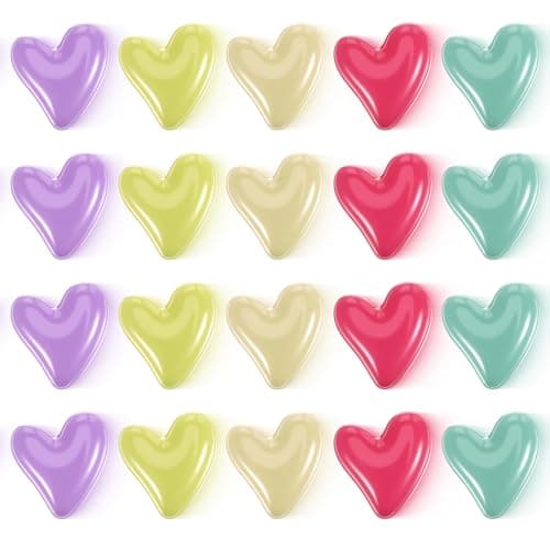 Cute Love Heart Fridge Magnets, 20Pcs Colorful Cute Love Heart Magnets for Fridge 3D Decorative Magnet for Refrigerator, Whiteboard, Locker, Office, Classroom, Kitchen