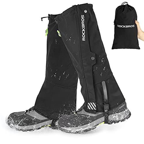 ROCKBROS Snake guard Leg Gaiters Waterproof Durable Chaps for Men Women Hiking Hunting Protective Gear for Fishing Snow Boots Adjustable & Tear Resistant