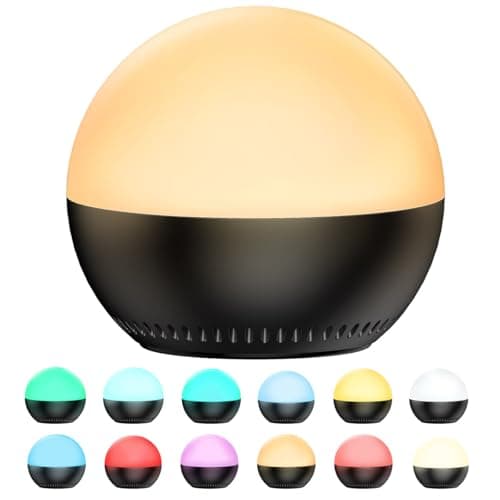 Mini Sound Machine White Noise Machine with 30 Relaxing Sleep Sounds 12 Color Night Lights Adjustable Brightness Rechargeable Portable Travel Sleep Brown Machine for Baby Kid Adult