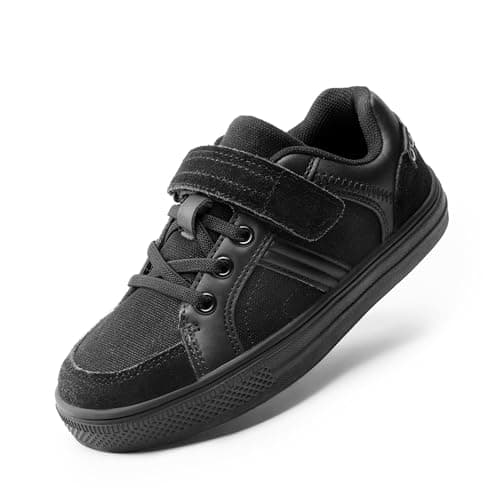 DREAM PAIRS Kid Sneakers Girls Boys School Loafers Shoes LilLegends TimberTot,Size 7 Toddler,All/Black,151014-K