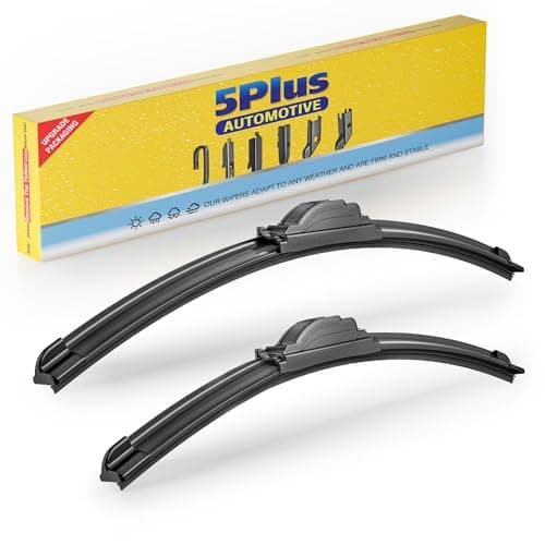 5 PLUS 26" and 16" Windshield Wiper Blades(Pack Of 2), All-Season Performance Automotive Replacement Windshield Wiper Blades for My Car