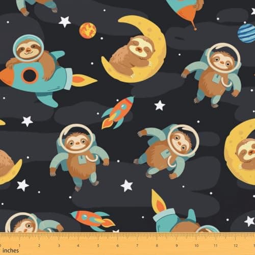 Feelyou Sloth Upholstery Fabric by The Yard Soft 2 Yards