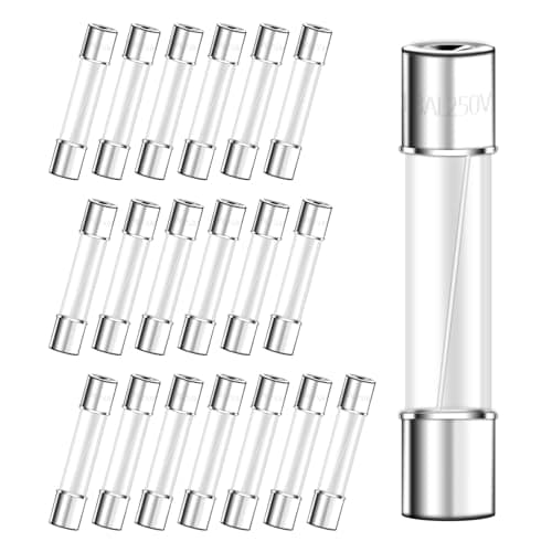 6x30mm 3A 250V Fast Blow Glass Fuses 3 Amp Fuse 250 Volt 0.24x1.18 inch F3AL250V Pack of 20