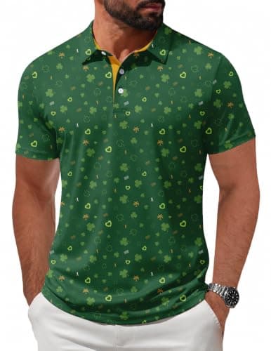 ZITY Mens Golf Shirt Short Sleeve UPF 50+ Athletic Casual Collared Polo XL