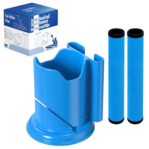 Paddle Board and Kayak Cup Holder, Paddle Grips, Paddle Board and Kayak Accessories Kit (Blue)