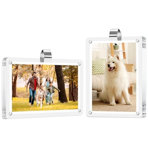 Car Picture Holder Car Visor Photo Clip, Acrylic Magnetic Picture Frame
