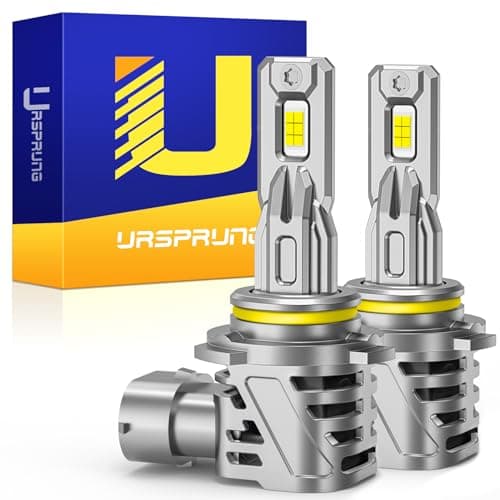 Ursprung 𝟐𝟎𝟐𝟔 𝐍𝐞𝐰𝐞𝐬𝐭-𝐆𝐞𝐧 9012/HIR2 LED Bulbs, 𝟏𝟑𝐗 Brightest, Real Plug & Play 9012 Daytime Running Light Modules, 6500K White, Canbus Ready, 10-Year Lifespan