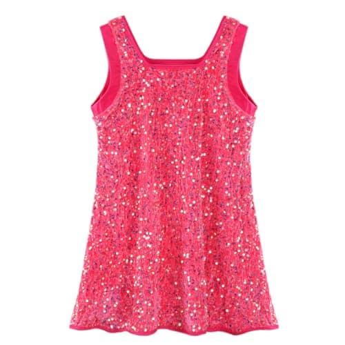 Girls' Sequin Dress A-Line Sleeveless Sparkly Gown Party Dresses