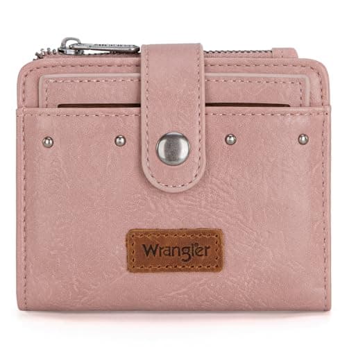 Montana West X Wrangler Women Wallet Small Women's Wallets, Card Cases & Money Organizers Bifold Small Wallet for Women Ladies Female with Removable ID Window